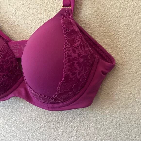 Soma 012305 Embraceable Perfect Coverage Lace Bra in Fuchsia 36B - Picture 2 of 6